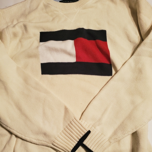 Tommy Hilfiger Retro 90's Logo Sweater XL - Picture 3 of 5